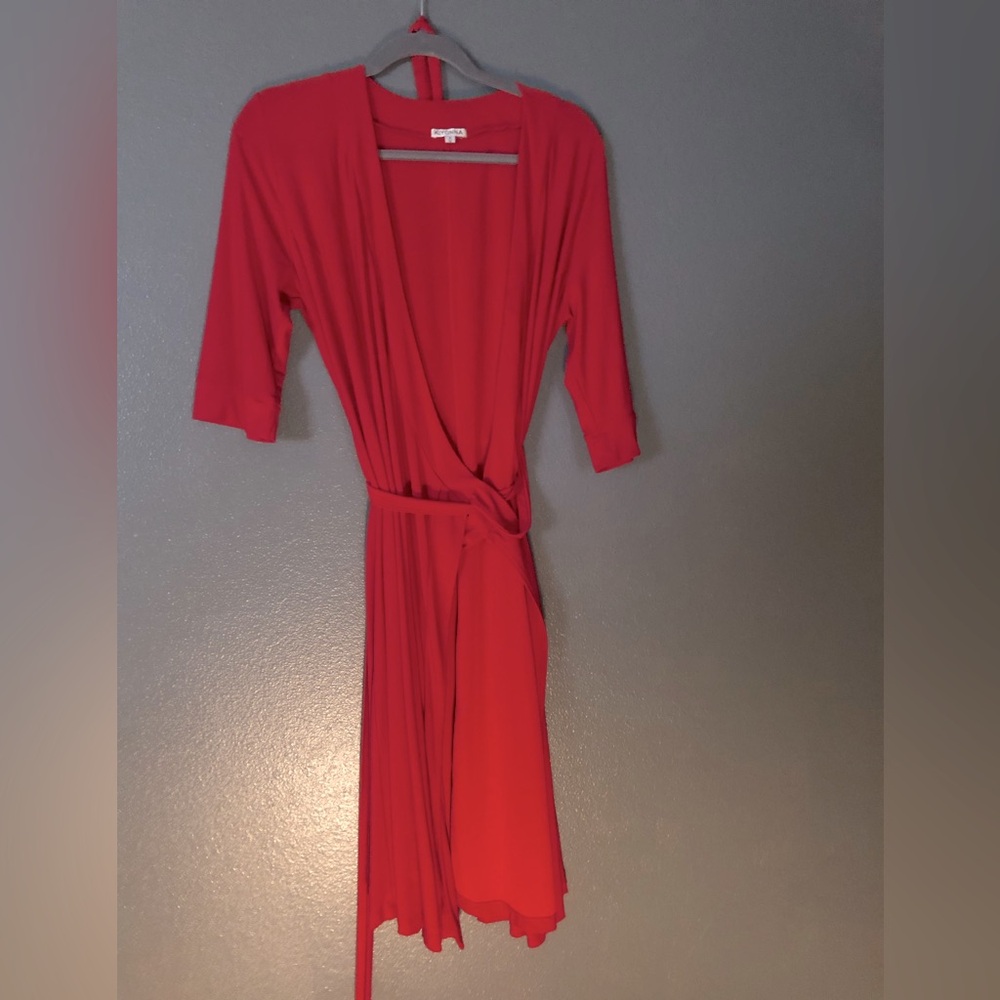 Red Wrap Dress - 0XL
